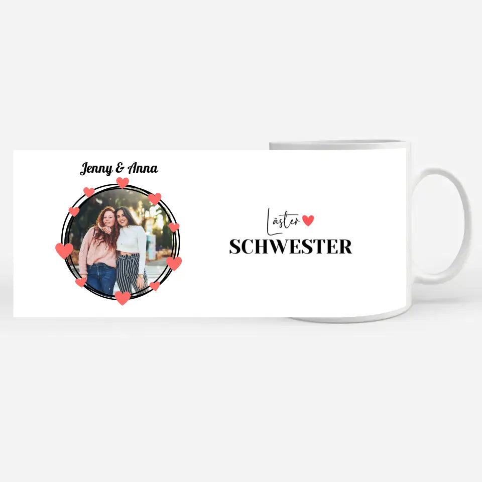 Personalisierte Tasse Freundinnen Läster Schwester Fototasse