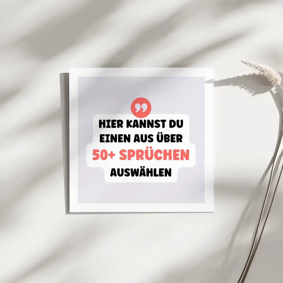 Fotoboard Farb Spot Fotokachel Mit Spruch oder Wunschtext