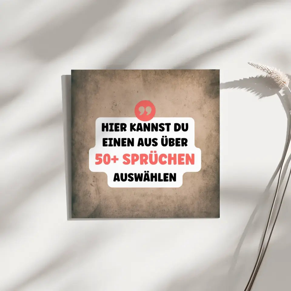 Fotoboard Vintage Fotokachel Mit Spruch oder Wunschtext