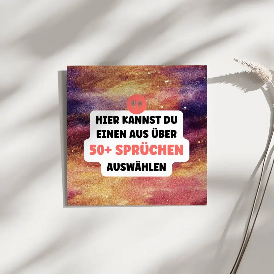 Fotoboard Zauberstaub Fotokachel Mit Spruch oder Wunschtext