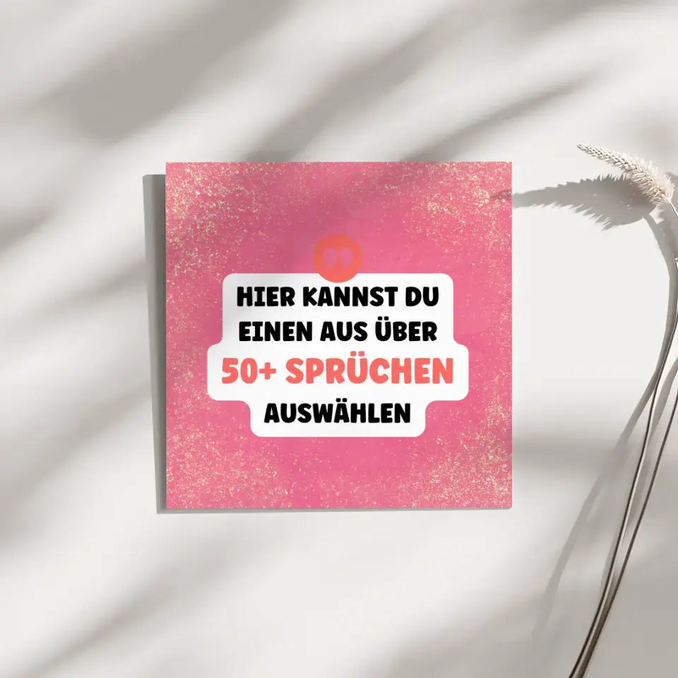 Fotoboard Rosa Marple Fotokachel Mit Spruch oder Wunschtext