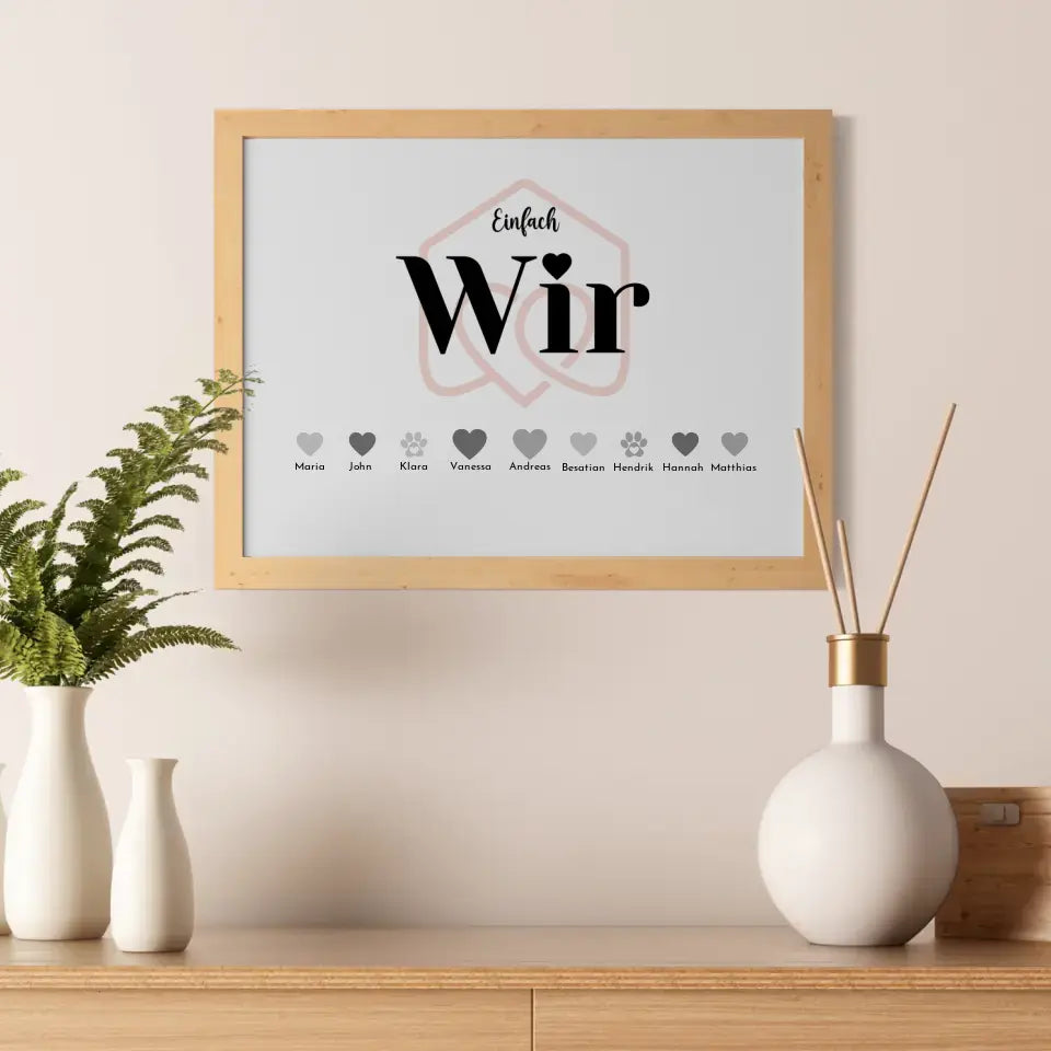 Poster Familie Personalisiert Einfach Wir Bis zu 20 Namen