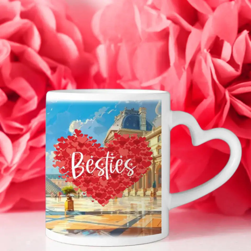 Freundinnen Tasse 2 Personen Louvre Frankreich Besties