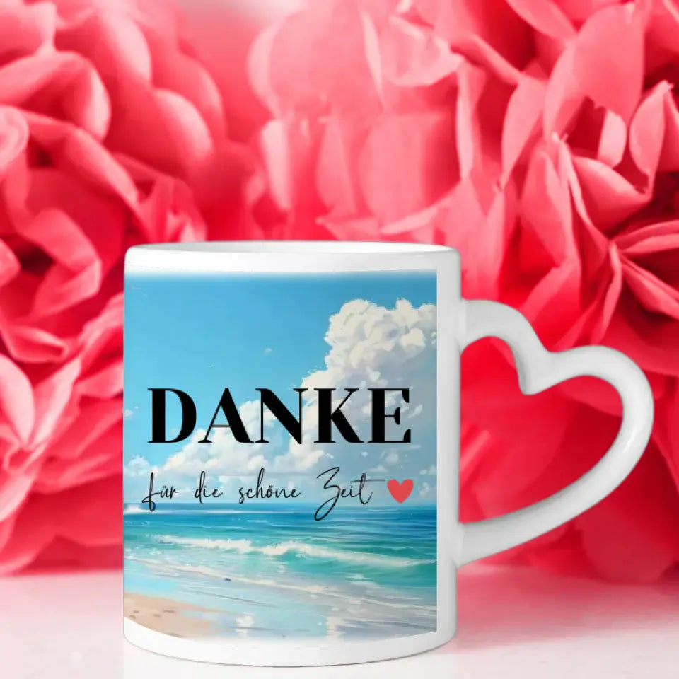 Freundschaftstassen 2 Freundinnen Malediven Meer Danke für die Zeit