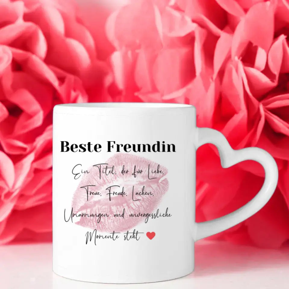 Beste Freundinnen Tasse mit Figuren New York Ausblick