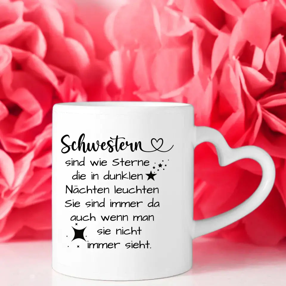 Tasse Schwesterherz Schwestern sind wie Sterne Frankreich Eiffelturm