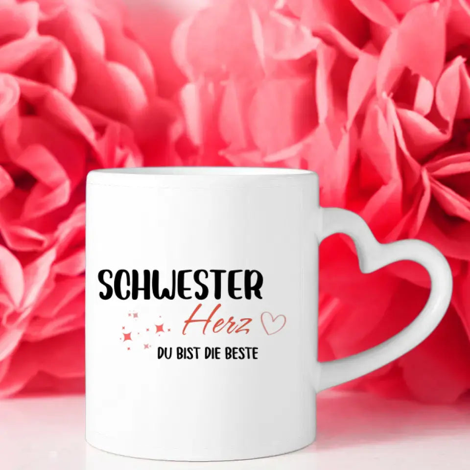 Personalisierte Tasse Schwester Schwester Du bist die beste New York Ausblick