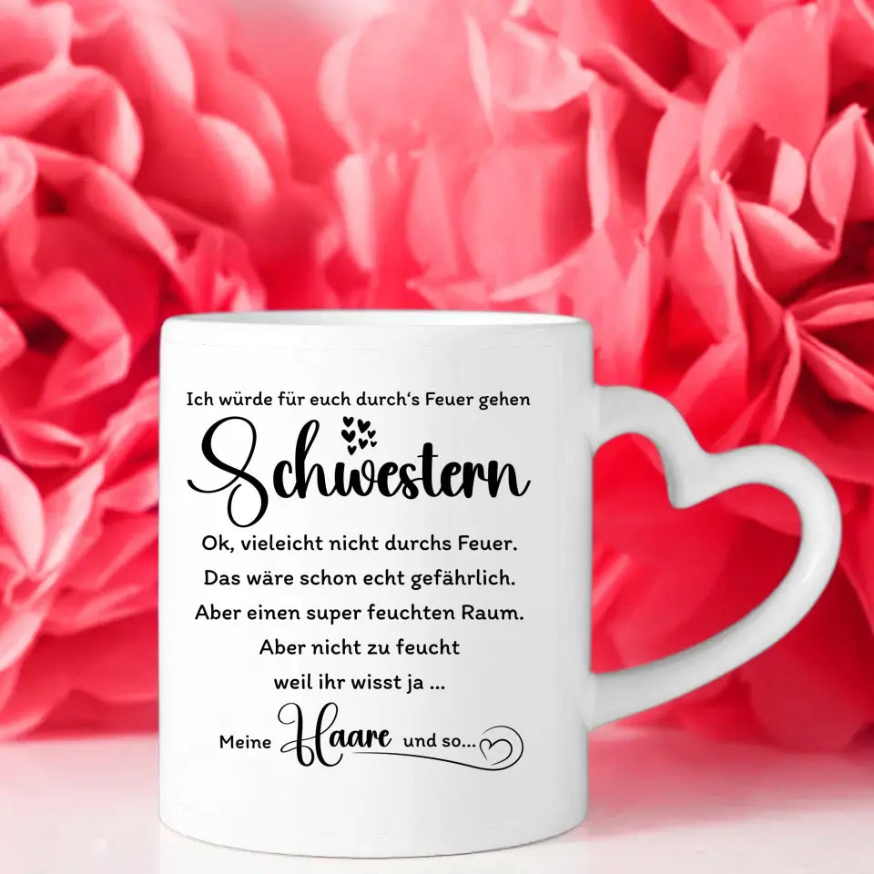 Tasse Schwesterherz Durchs Feuer gehen Schwestern Dubai Burj Khalifa
