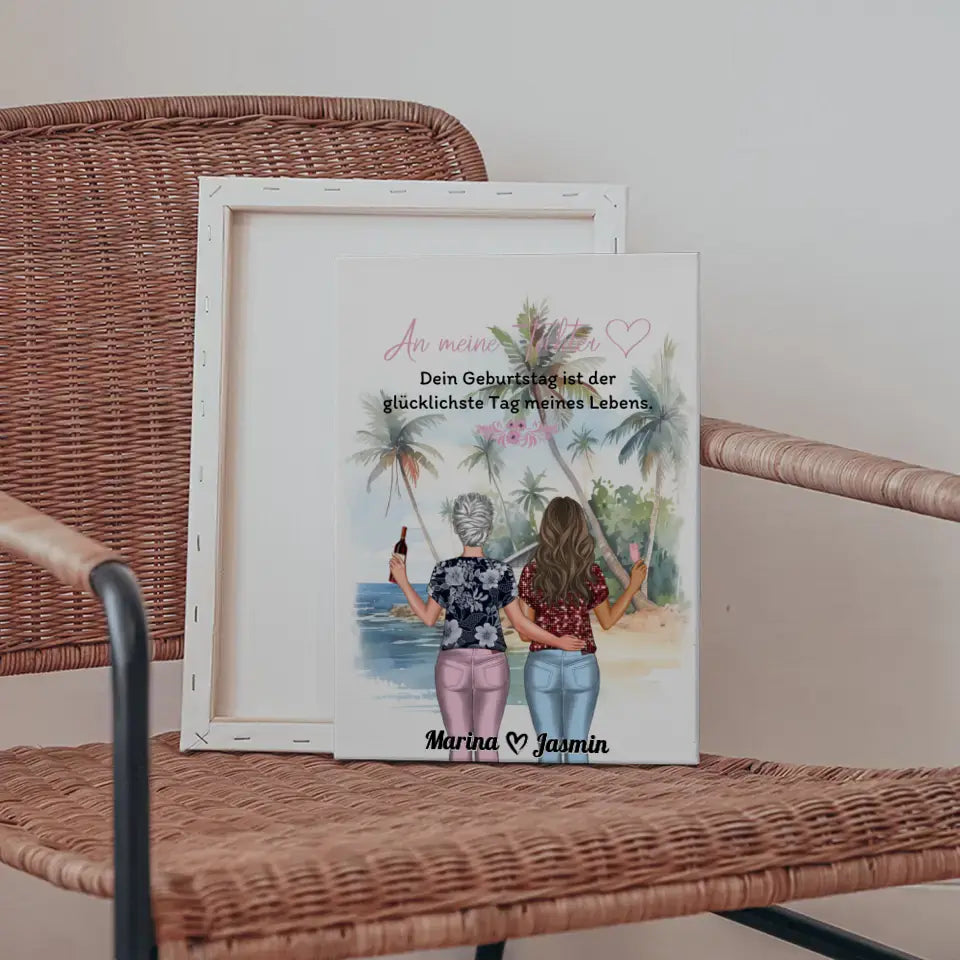 Muttertag Leinwand An Tochter der glücklichste Tag Viele Optionen 5