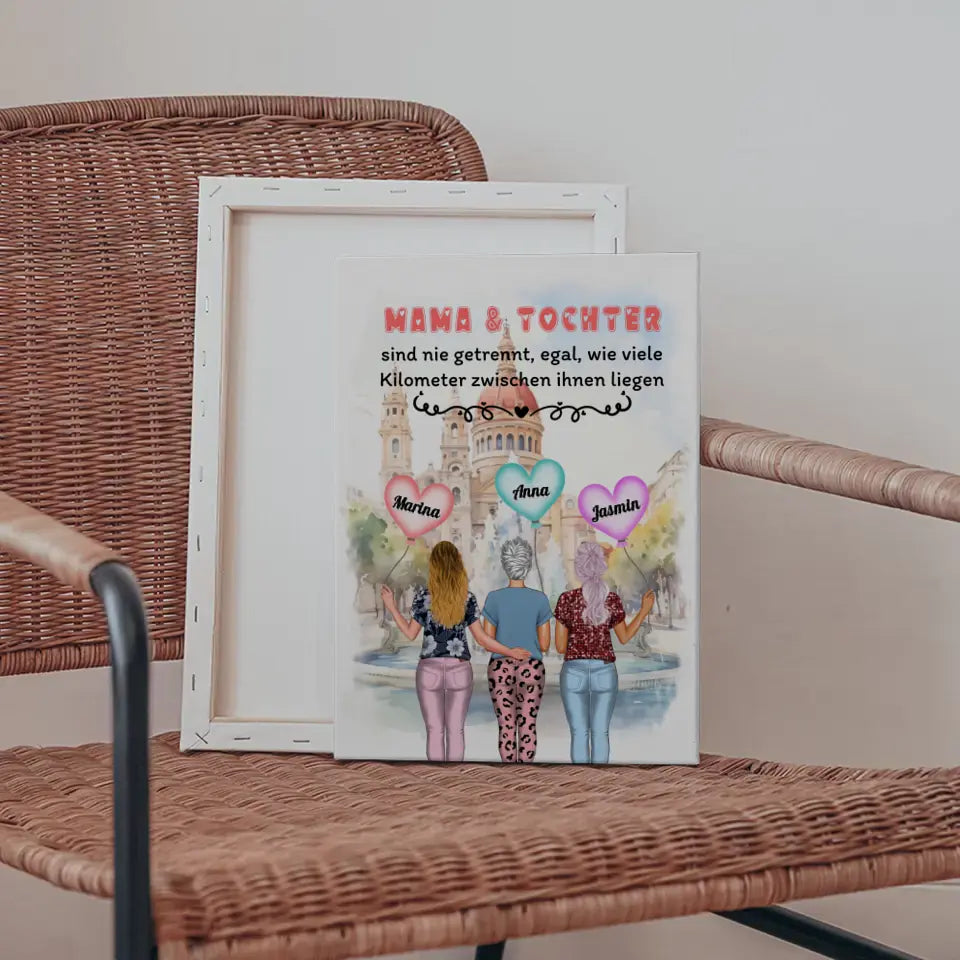 Muttertag Leinwand Unsere Mama Mut und Hoffnung Für 2 bis 4 Töchter 5
