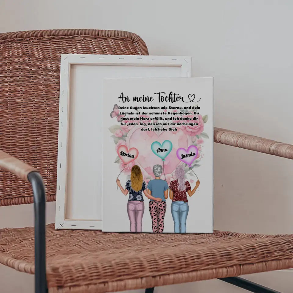 Leinwand für Mamas Unsere Mama Stern Für 2 bis 4 Töchter 5
