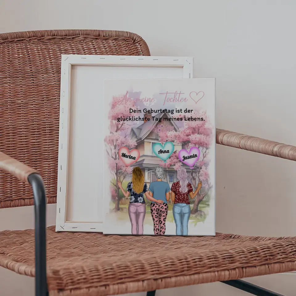 Muttertagsgeschenk Leinwand Unsere Mama Spuren im Herzen 5