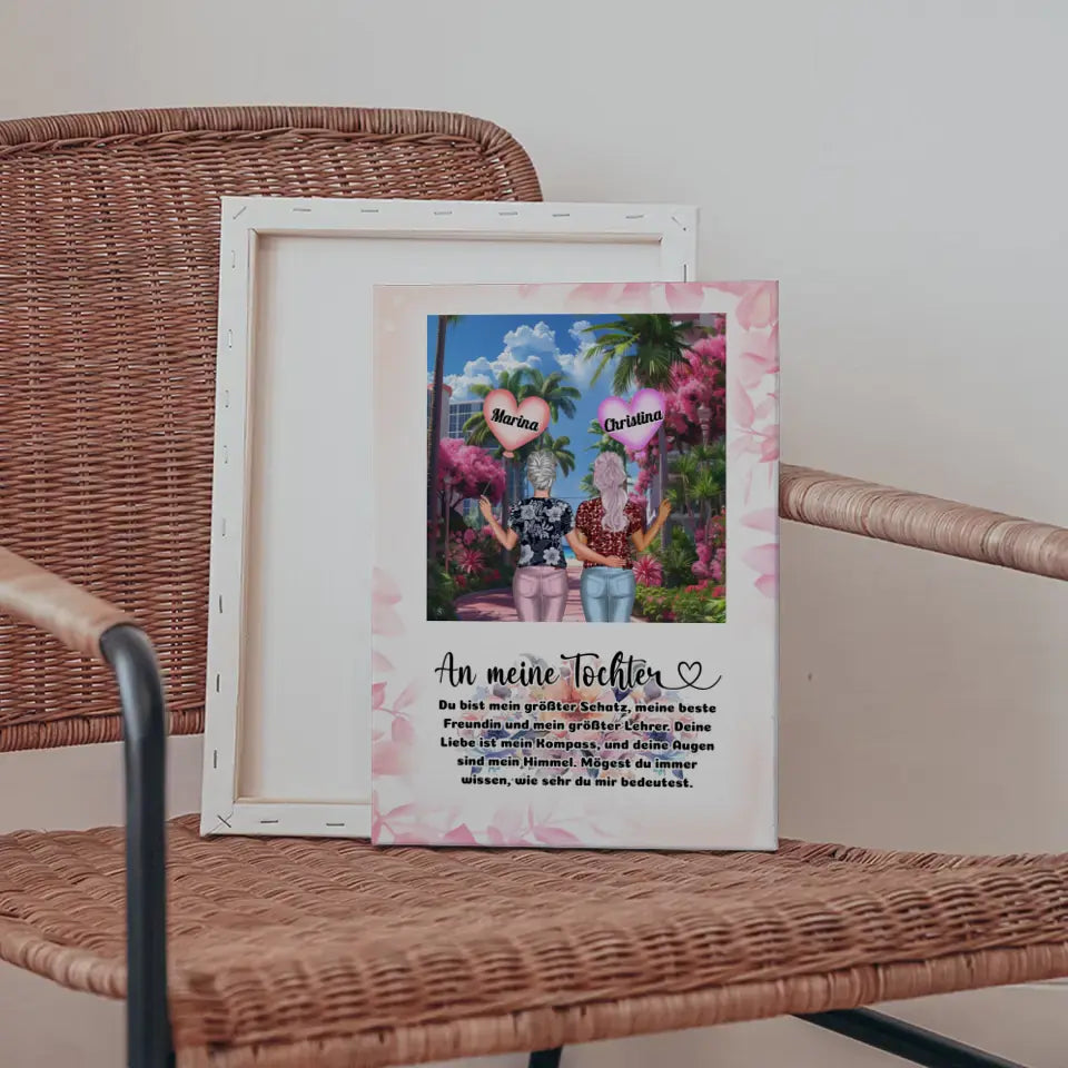 Personalisierte Mama Leinwand An Tochter Mein Kompass Urlaubsparadies 5