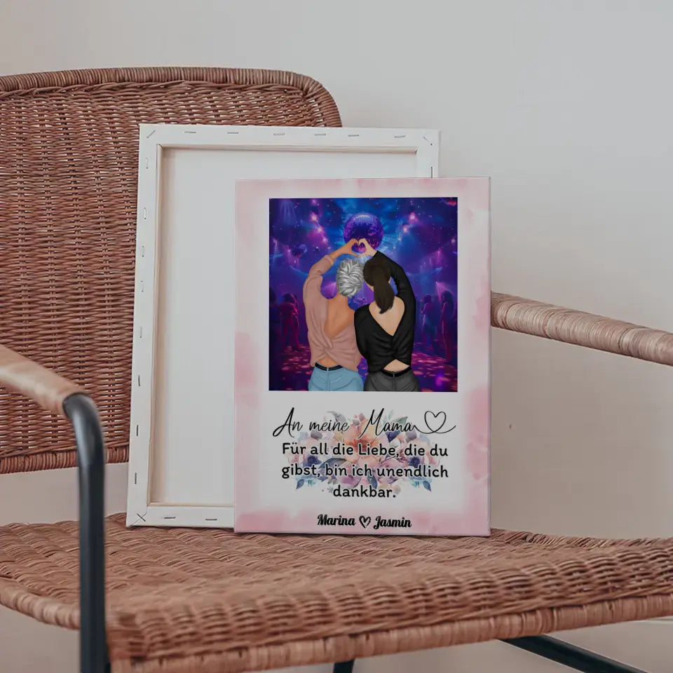 Leinwand für Mamas An Mama All Deine Liebe Disko Party 5