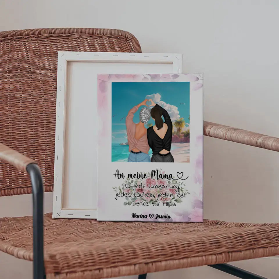 Leinwand für Mamas An Mama Umarmung Malediven Beach 5