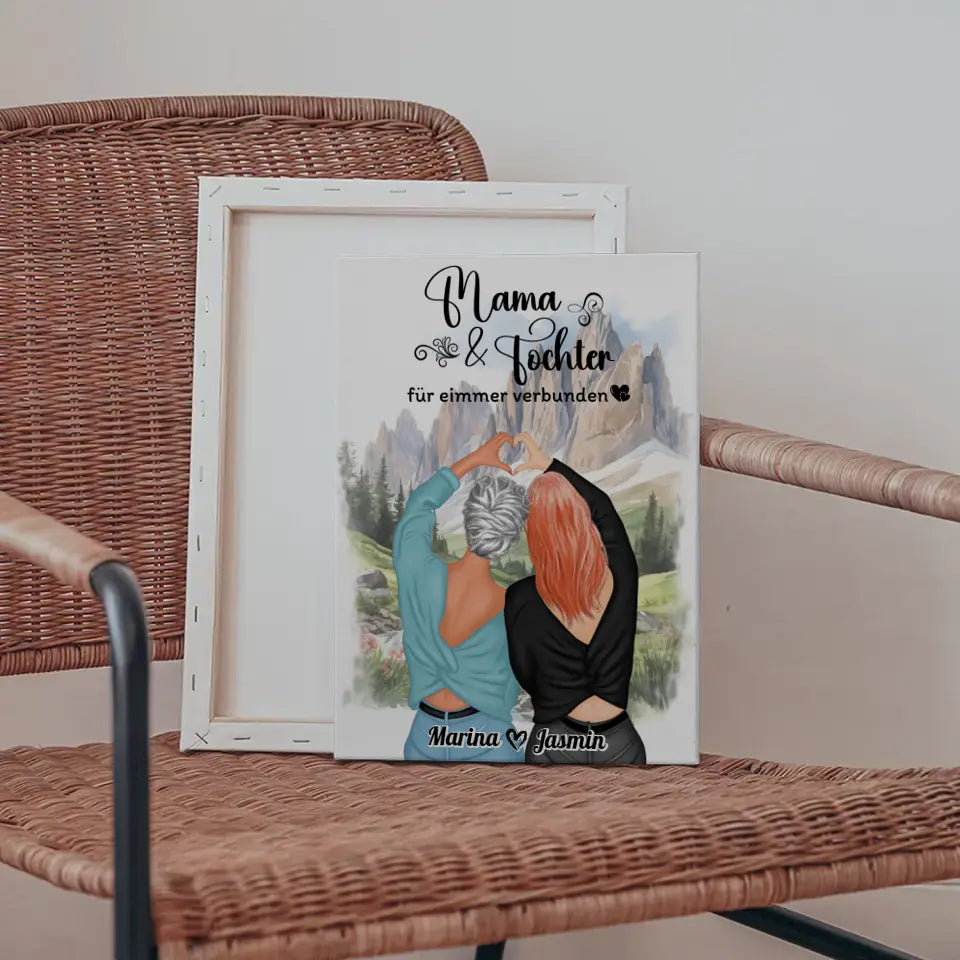 Muttertagsgeschenk Leinwand Für immer verbunden Viele Optionen 5