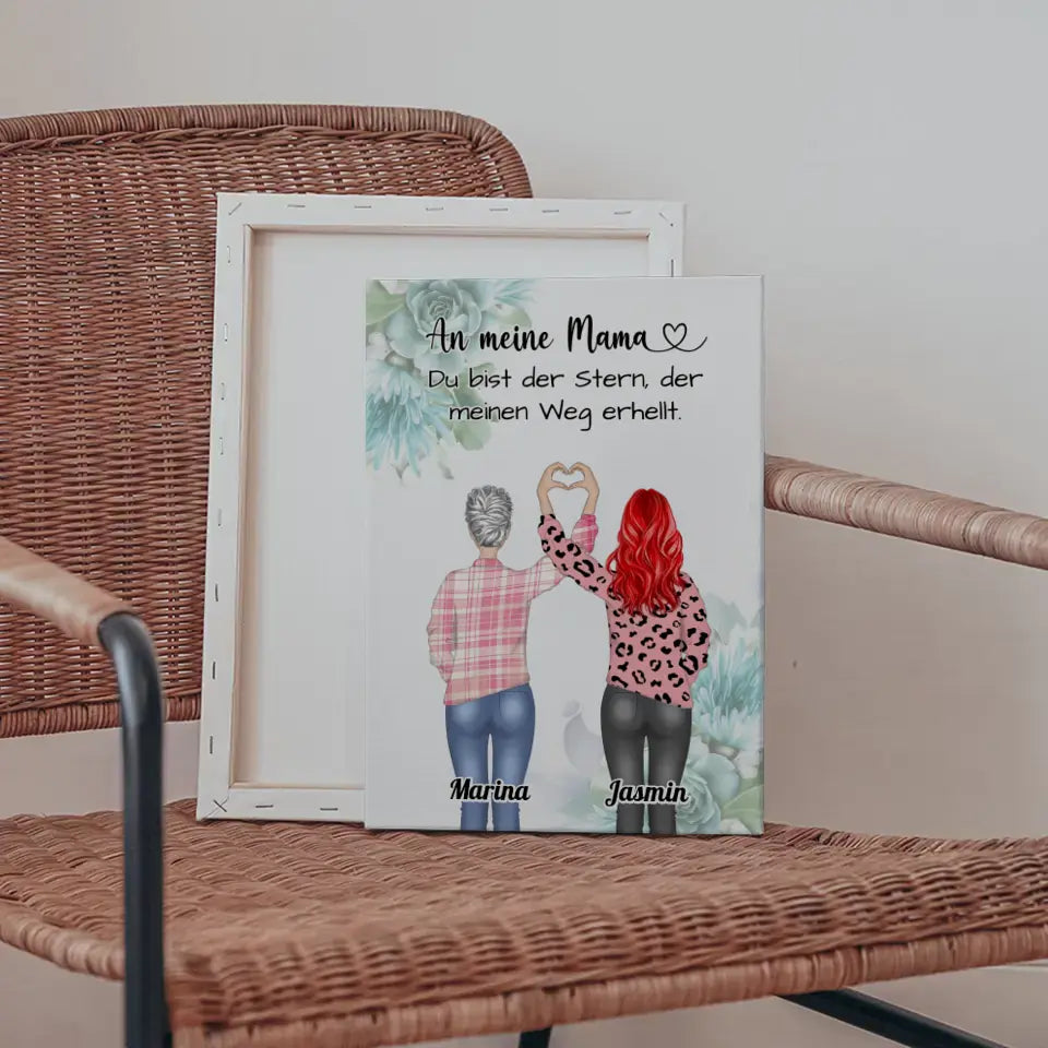 Mama Leinwand Du Bist der Stern Viele Optionen Herz HĂ€nde 5