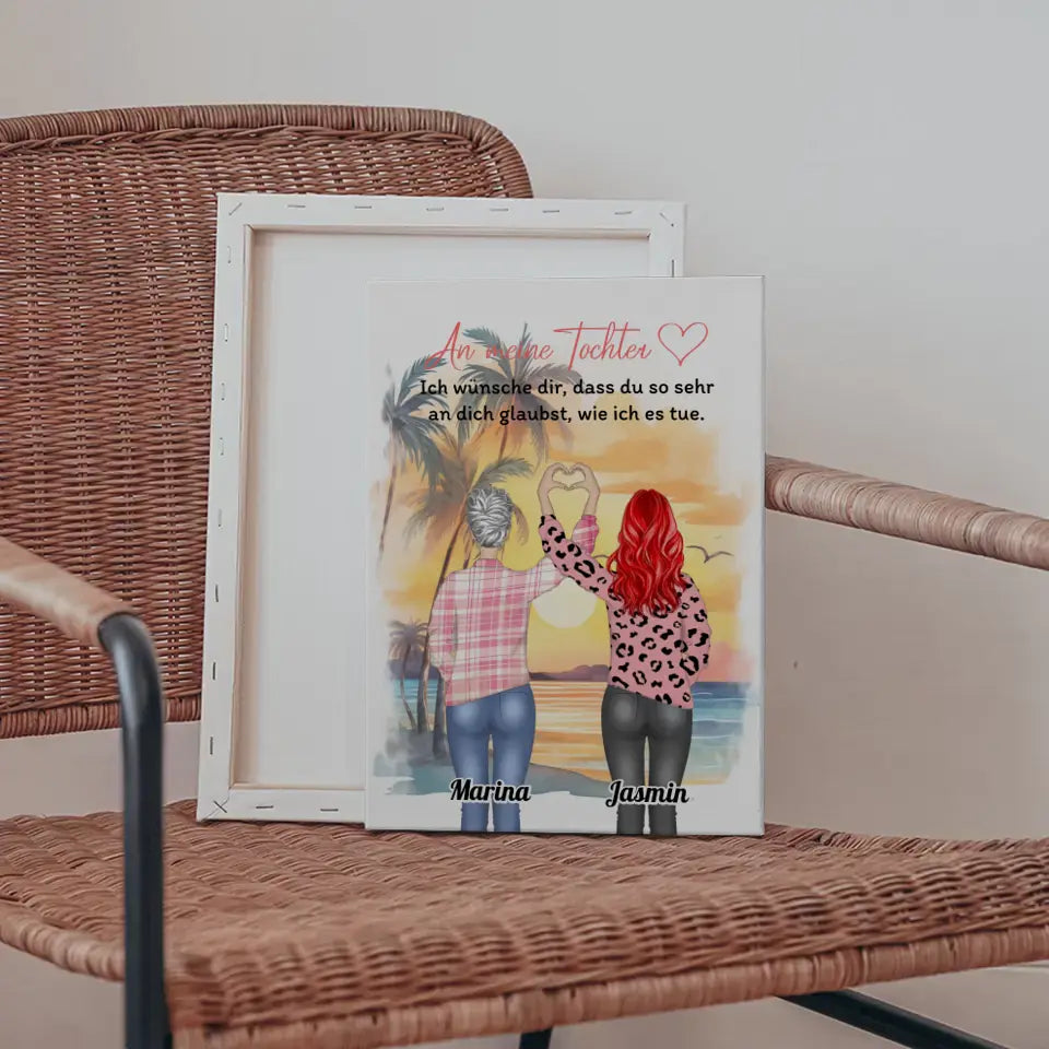 Mama Leinwand An meine Tochter Viele Optionen Personalisiert 5