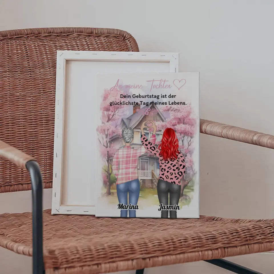 Mama Tochter Leinwand An Tochter der glücklichste Tag Viele Optionen 5