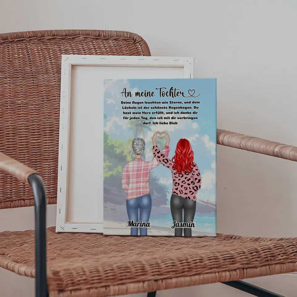 Leinwand Muttertag An Tochter Ich liebe Dich 5