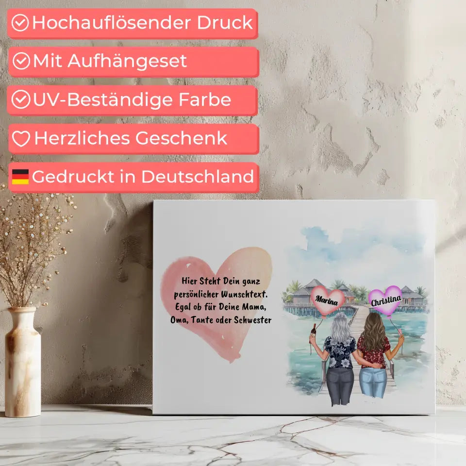 Leinwand mit Wunschtext Patentante mit Namen 7