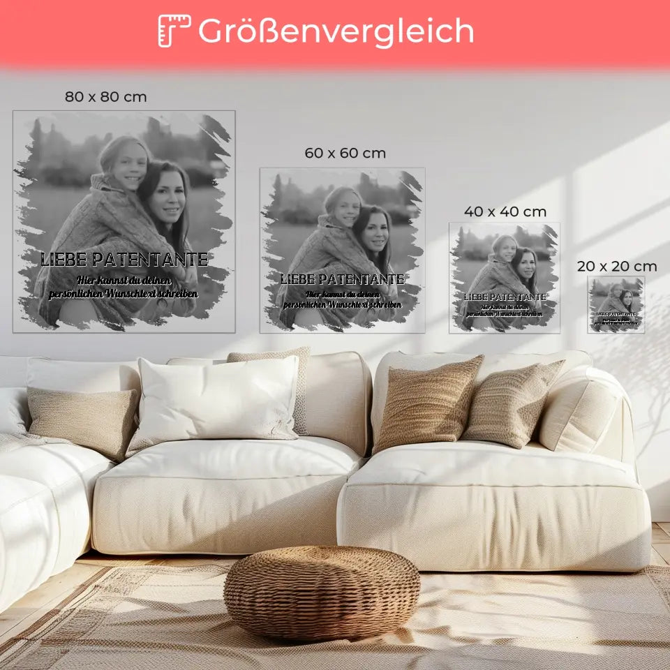 Patentante Fotocollage Personalisiert 1 Foto & Wunschtext