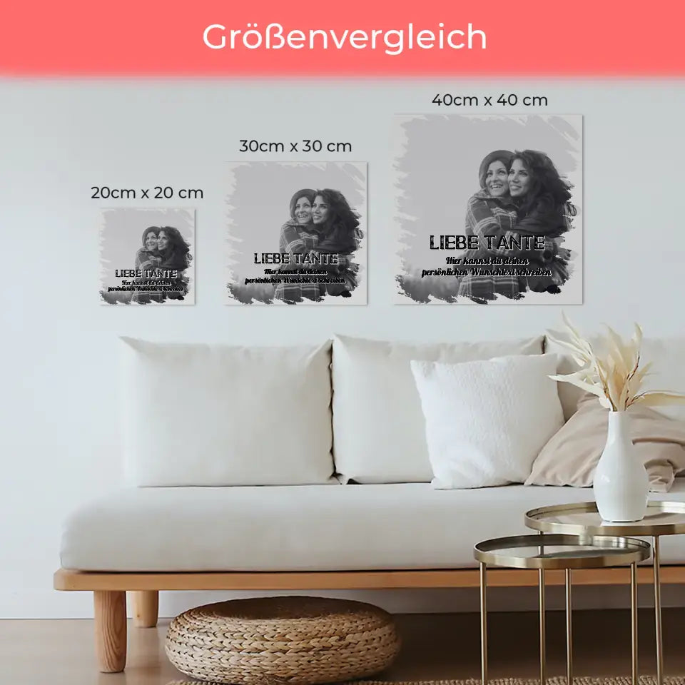 Magnetisches Wandbild Tante 1 Foto & Wunschtext