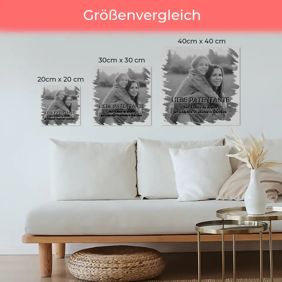 Foto auf Hartschaumplatte Patentante 1 Foto & Wunschtext