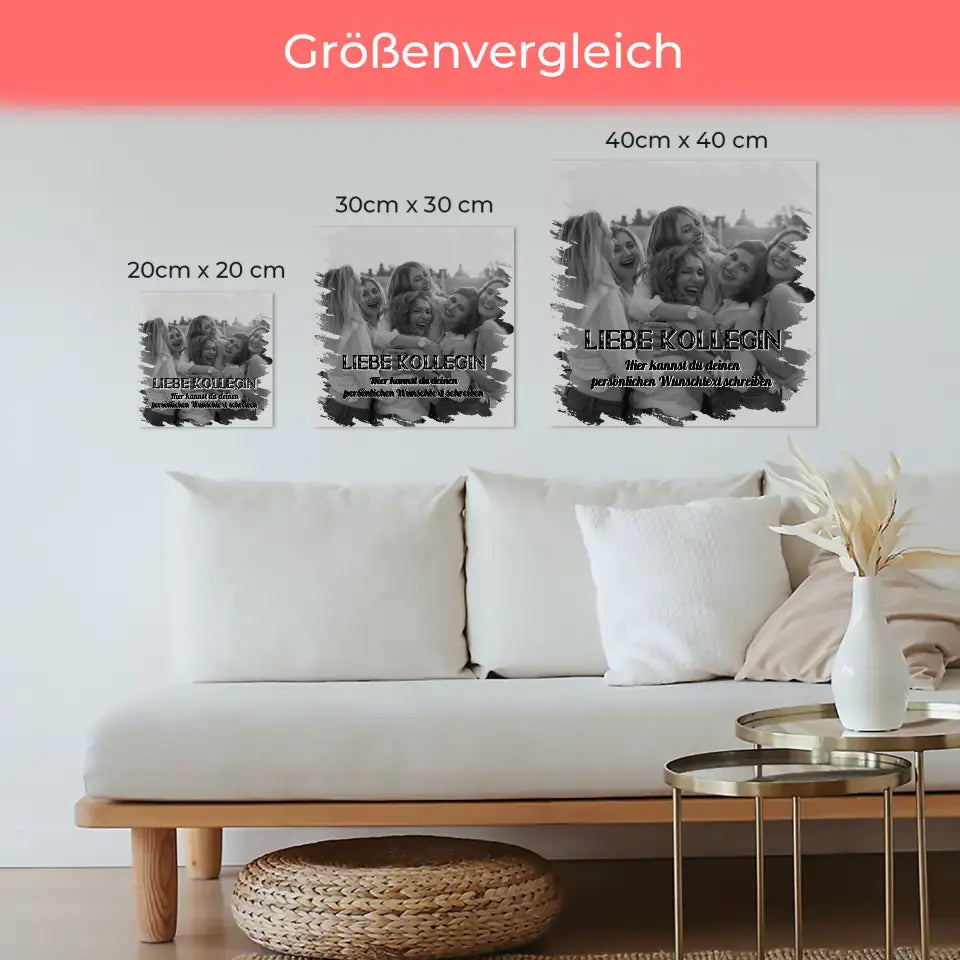Fotoboard magnetisch Kollegin Verabschiedung 1 Foto & Wunschtext