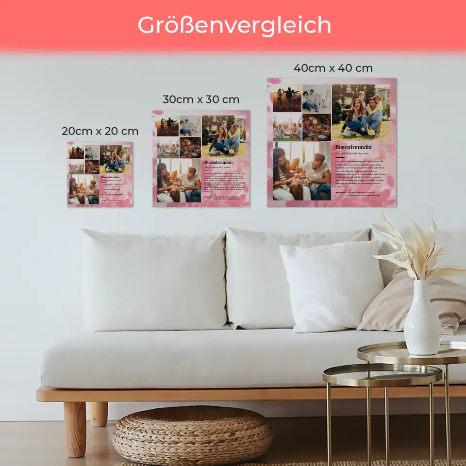 Definition Busenfreundin Fotoboard magnetisch für 6 Fotos