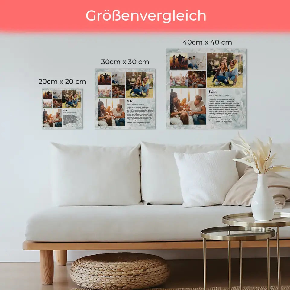 Definition Sohn Magnetisches Fotoboard für 6 Fotos