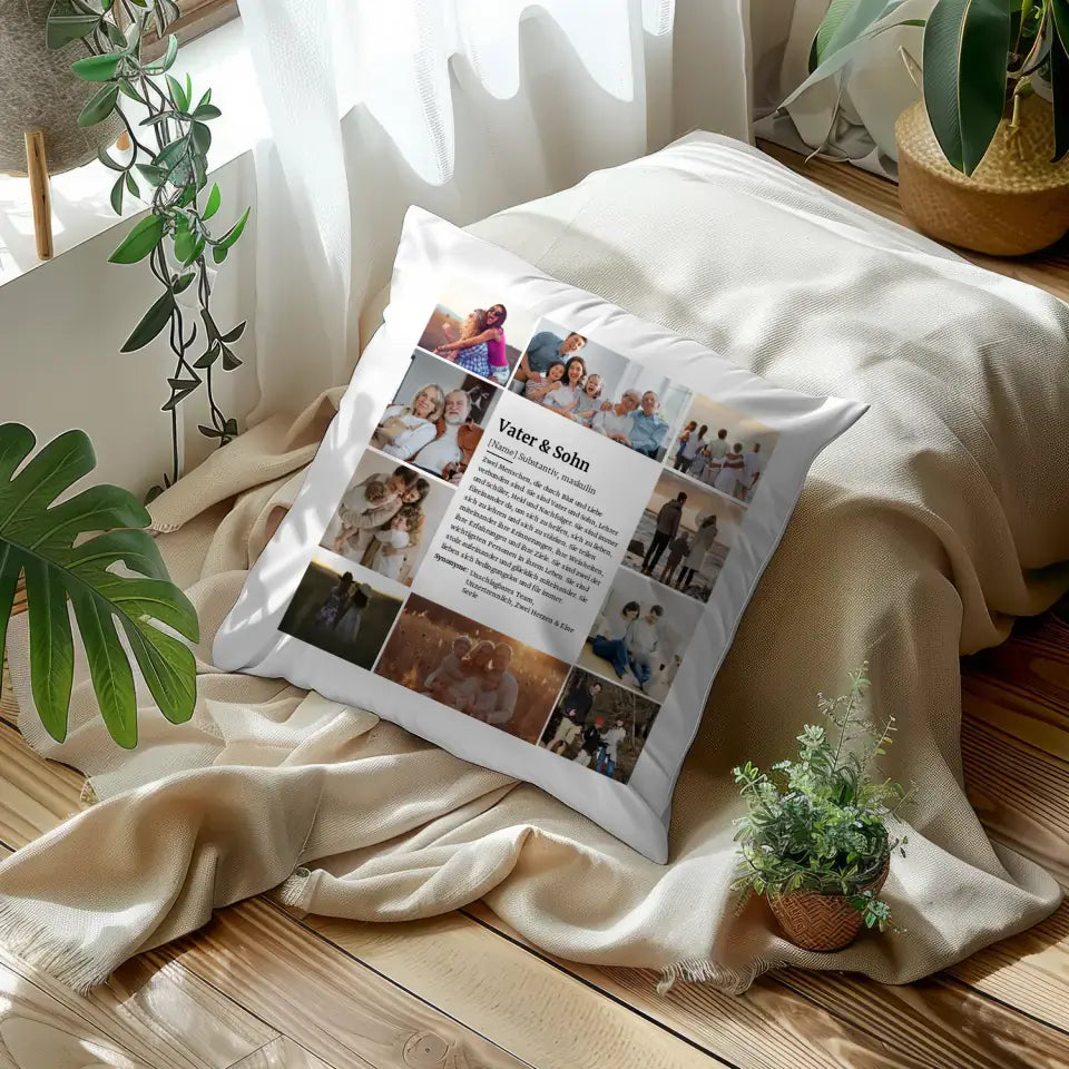Kissen personalisiert Definition Vater & Sohn 10 Fotos Perfektes Geschenk