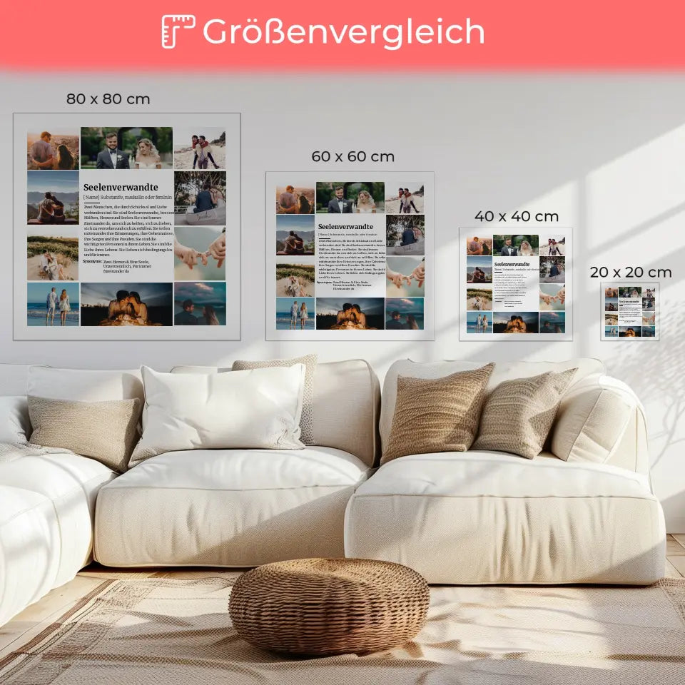 Fotocollage Definition Seelenverwandte mit 10 Fotos Personalisierbar