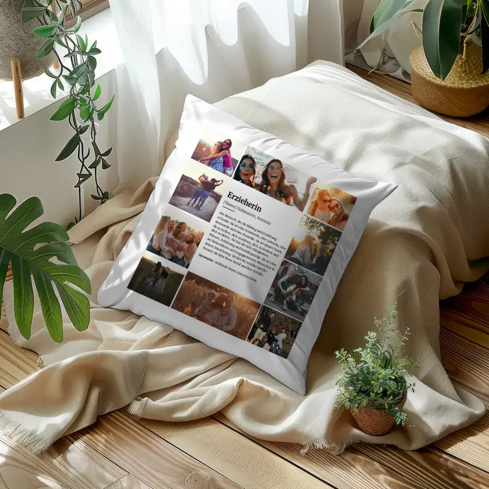 Kissen mit Fotos Definition Erzieherin für 10 Fotos Perfektes Geschenk