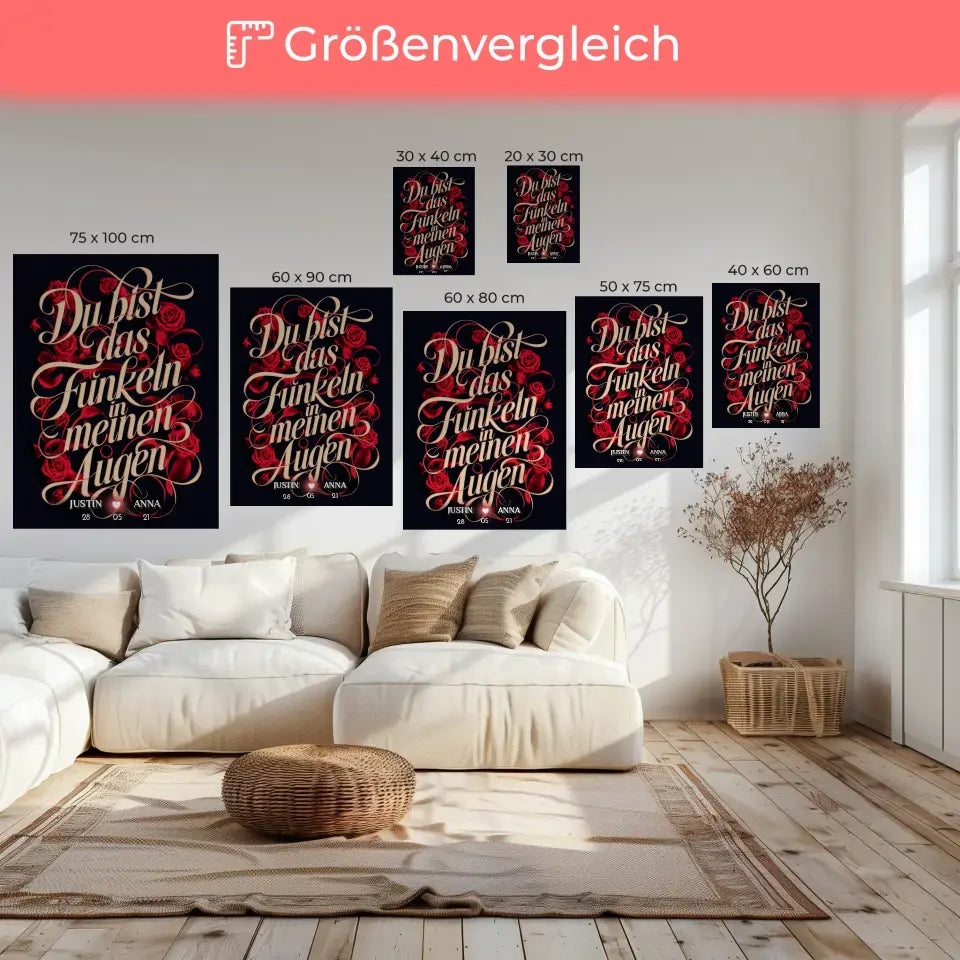 Leinwand Geschenk personalisiert Du Bist Das Funkeln Geschenk für Paare 6