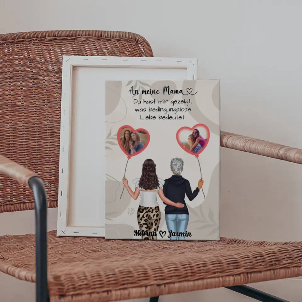 Mama Leinwand An Mama Bedingungslose Liebe Viele Optionen Herz Hände 5