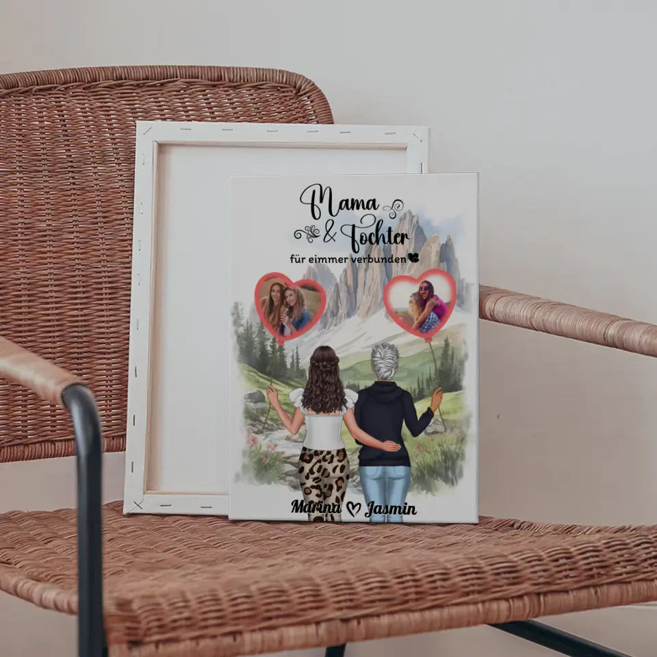 Leinwand Mama Mama und Tocher für immer verbunden und Fotos 5