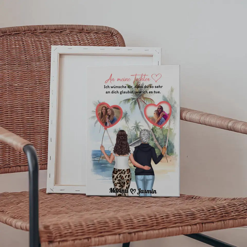 Muttertag Leinwand An Meine Tochter der glücklichste Tag 5