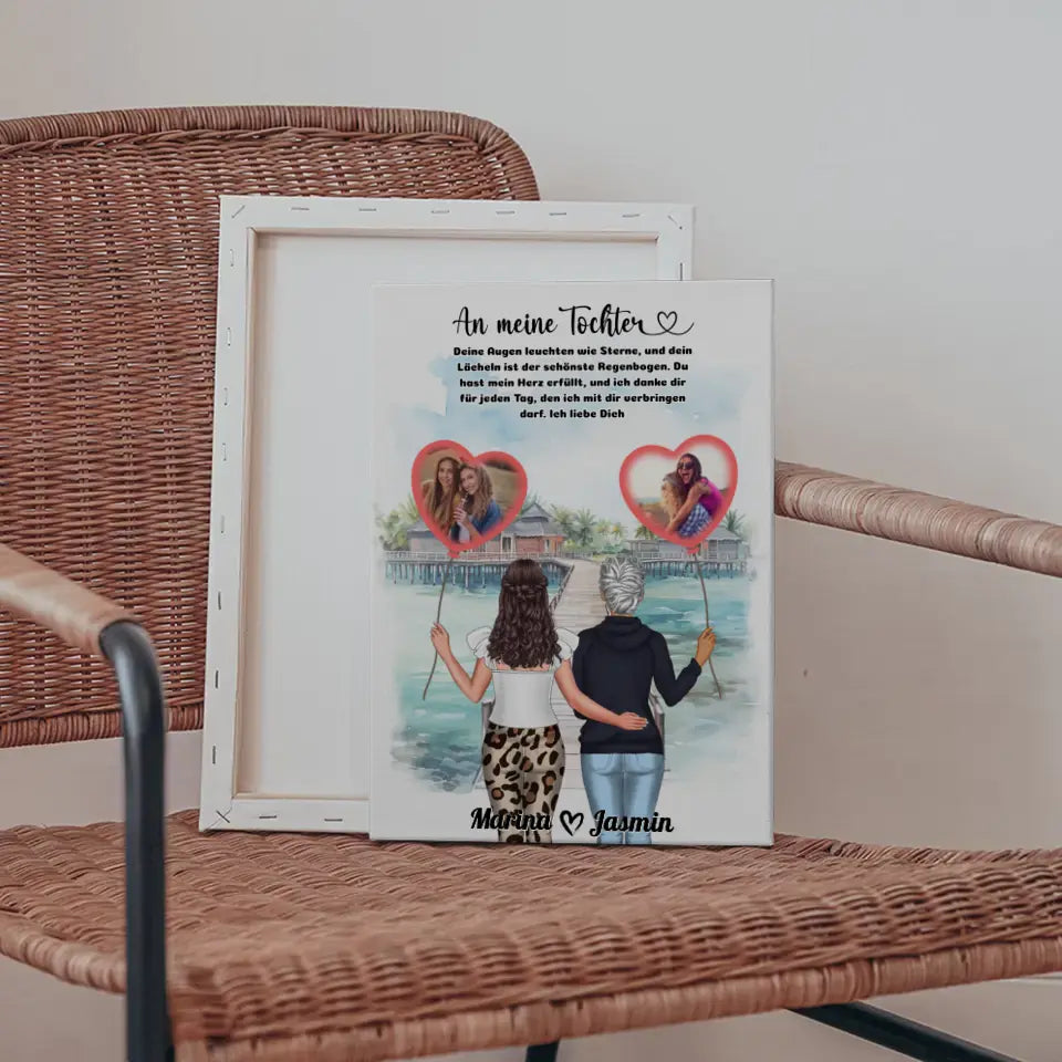 Personalisierte Leinwand An meine Tochter Liebe Viele Optionen 5