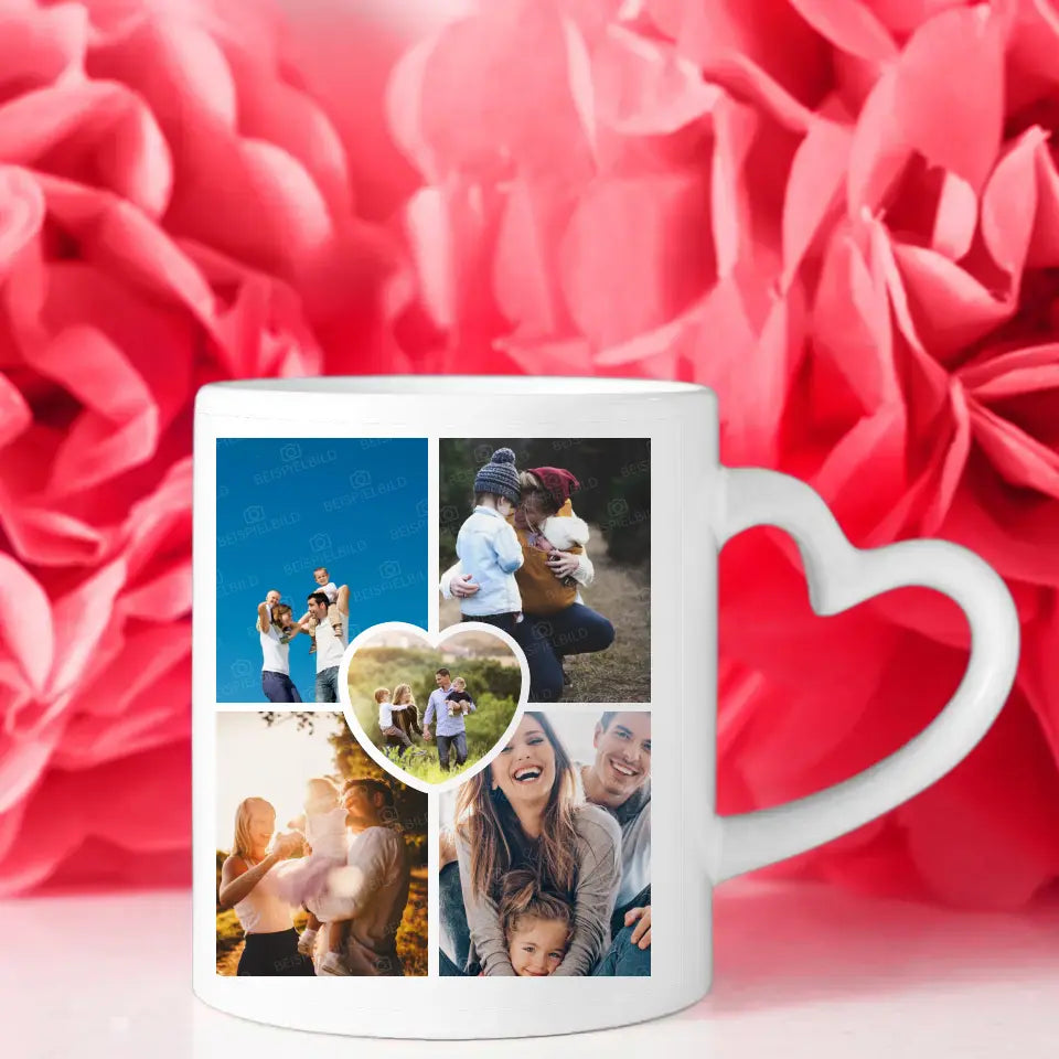 Personalisierte Tasse Definition Papa & Sohn mit Fotos und Name