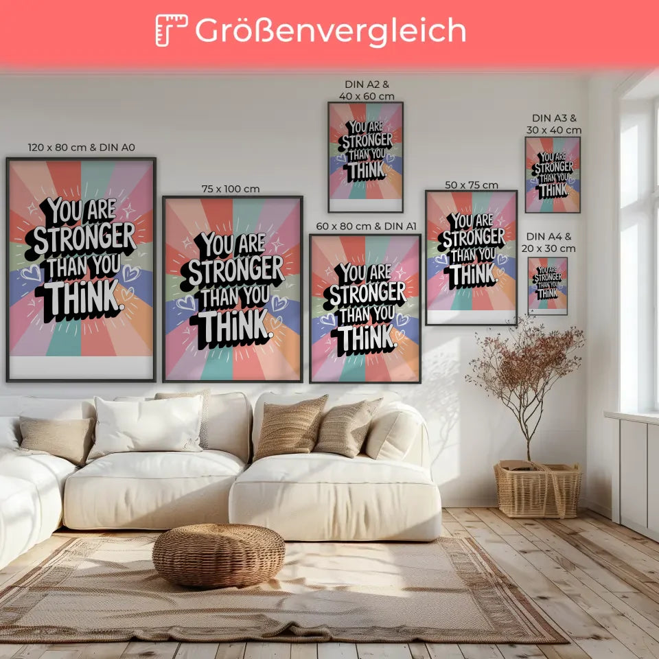 Motivierendes Poster mit elegantem Zitat in Pastellfarben gestalten