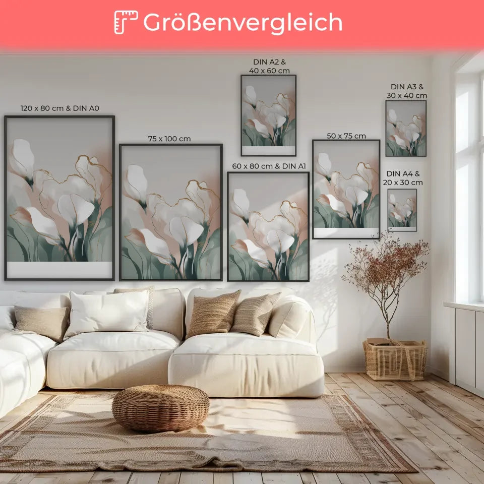 Modernes geometrisches Design: Abstraktes Poster mit minimalistischen Formen 7