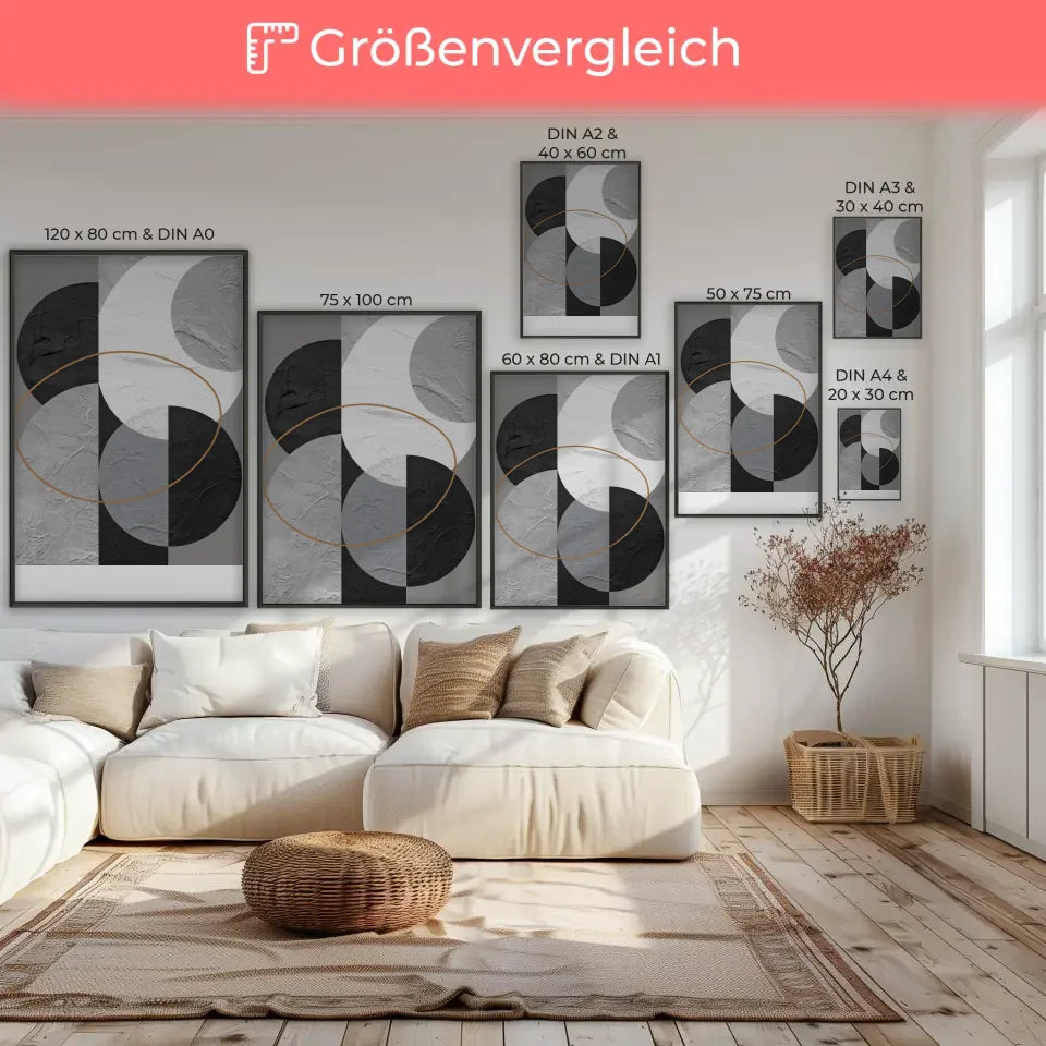 Künstlerisches Plakat: MIND OVER MATTER in schwarzem Pinselstrich 7