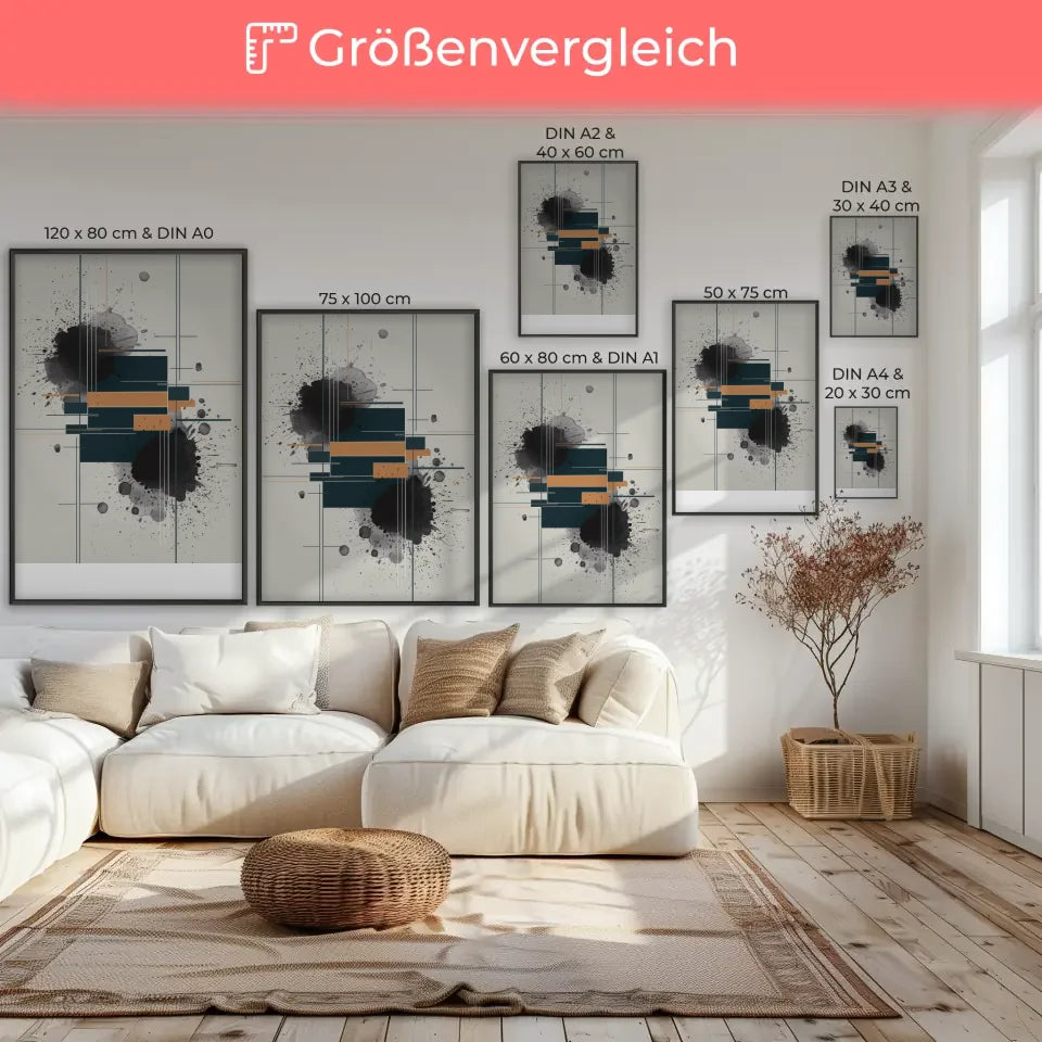 Modernes Poster in Schwarz und Weiß - Ganz Ehrlich Keine Ahnung 7