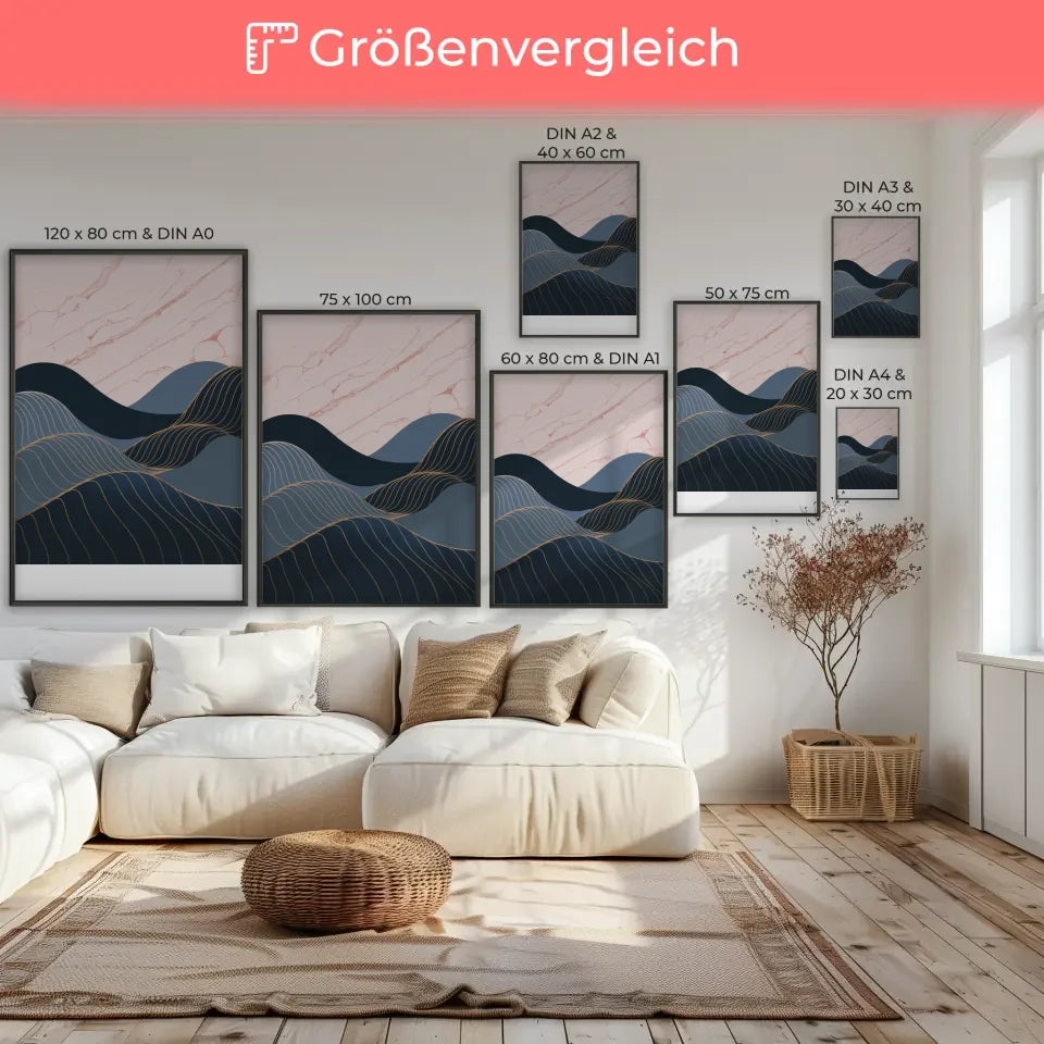 Minimalistisches Poster mit geometrischen Formen und Farbverlauf 7
