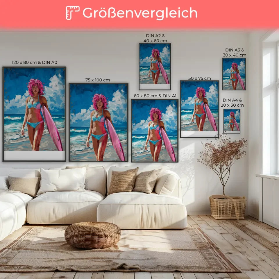 Panoramalandschaft am Gardasee mit Oldtimer - schöner Poster 7