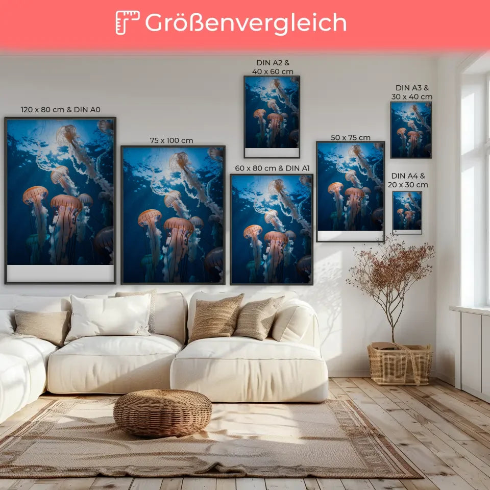 Romantisches Poster einer verschneiten Landschaft mit Transporter 7
