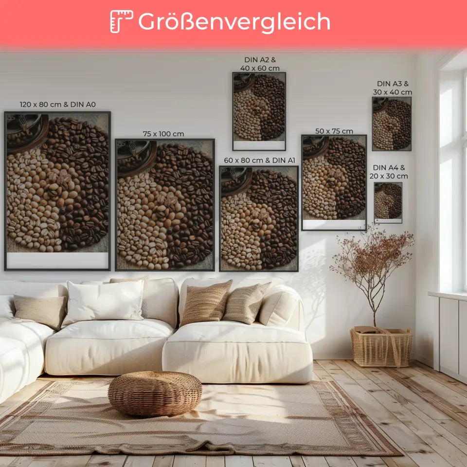 Nostalgisches Poster einer europĂ€ischen StraĂenszene mit roten DĂ€chern, 70x50 cm 7