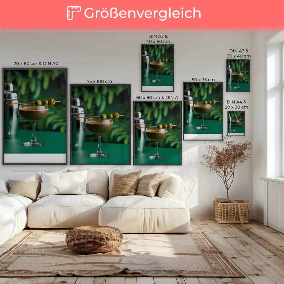 Ätherisches Blattposter in Grüntönen für kreative Wandgestaltung 7