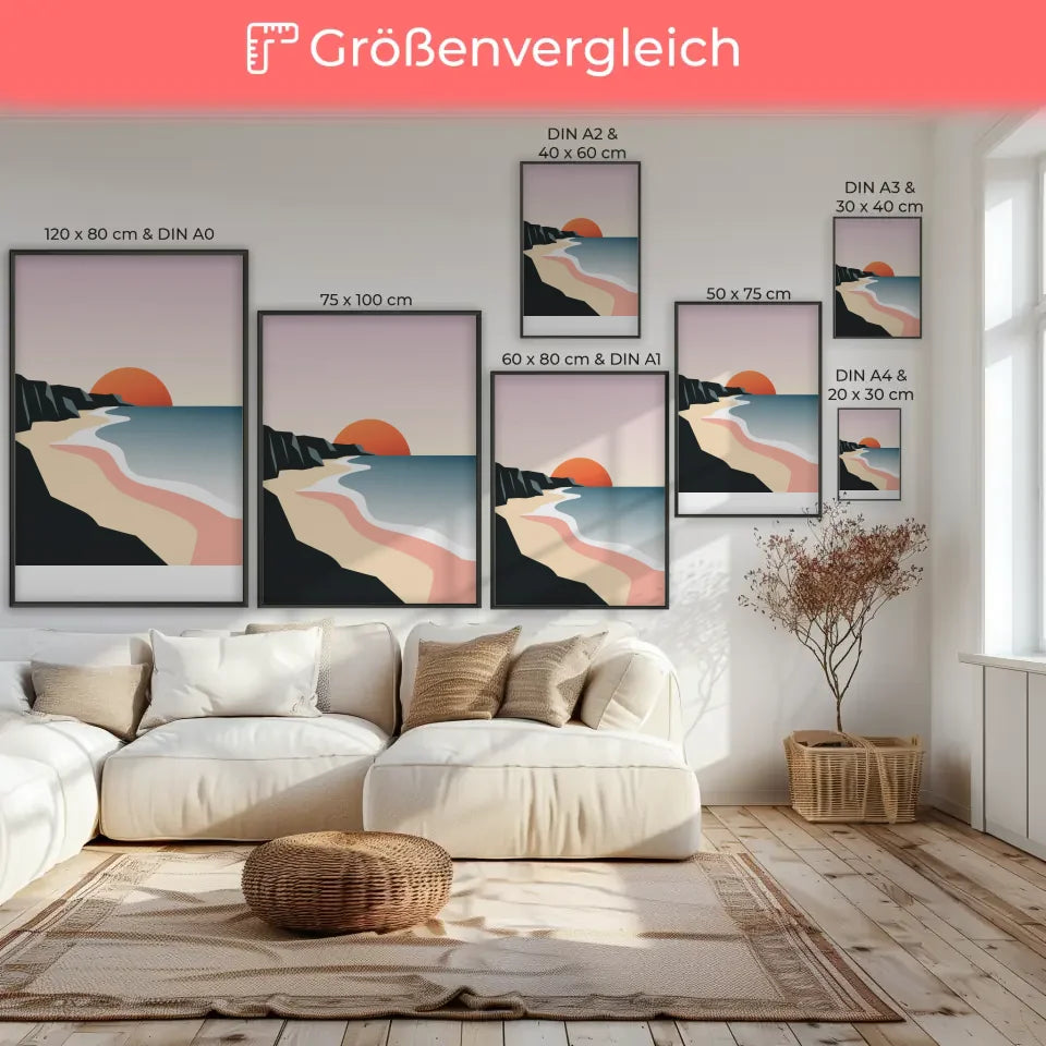 Herbstwald-Poster mit goldenen Lichtakzenten und Nebel, 70x50cm 7